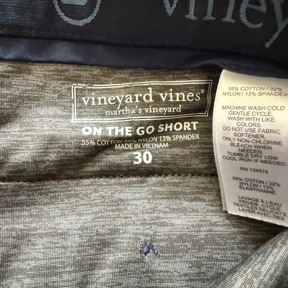 Vineyard Vines On‎ The Go Shorts Mens 30 Navy Blue Stretch Performance Chino 9